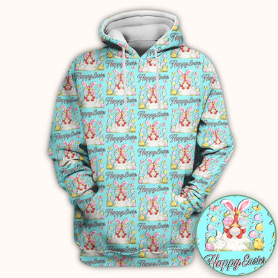 Happy Easter Bunny Eggs Pattern Scrub Top, Comfortable Scrubs for Nurses