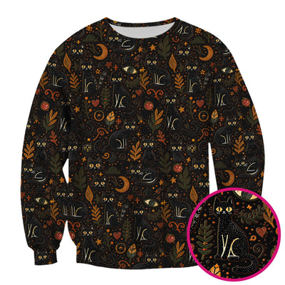 Mystic Black Cat Celestial Doodle Pattern Scrub Top, Comfortable Scrubs for Nurses