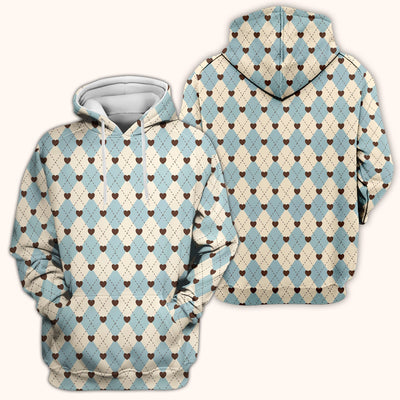 Plaid Heart Pattern Scrubs Top, Comfortable Scrubs for Nurses