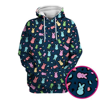 Cute Easter Bunny Pastel Pattern Scrub Top, Comfortable Scrubs for Nurses