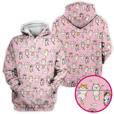 Funny Cats With Cute Expressions Pattern Scrubs Top, Comfortable Scrubs for Nurses