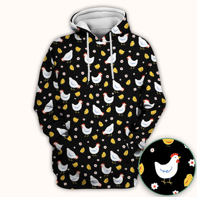 Chicken And Cute Chicks Pattern Scrubs Top, Comfortable Scrubs for Nurses