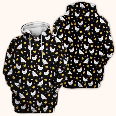 Chicken And Cute Chicks Pattern Scrubs Top, Comfortable Scrubs for Nurses