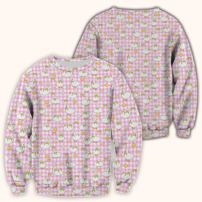 Adorable Ducks Lemon Daisy Pattern Scrubs Top, Comfortable Scrubs for Nurses