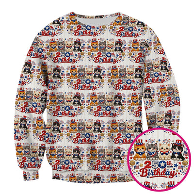 America 250th Anniversary Cat Pattern Scrub Top, Comfortable Scrubs for Nurses