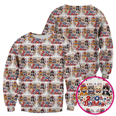 America 250th Anniversary Cat Pattern Scrub Top, Comfortable Scrubs for Nurses