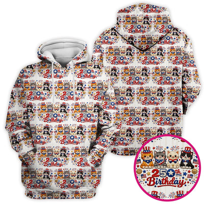 America 250th Anniversary Cat Pattern Scrub Top, Comfortable Scrubs for Nurses