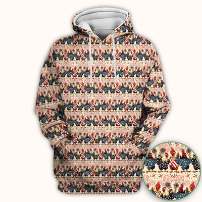 Patriotic Rooster Fireworks Pattern Scrub Top, Comfortable Scrubs for Nurses
