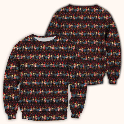 Patriotic Rooster Fireworks Pattern Scrub Top, Comfortable Scrubs for Nurses