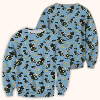 Cats With Cute Poses Floral Pattern Scrubs Top, Comfortable Scrubs for Nurses