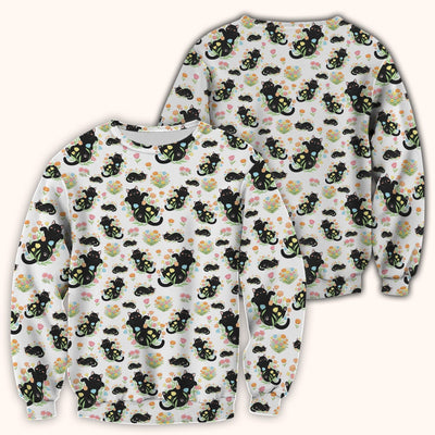 Cats With Cute Poses Floral Pattern Scrubs Top, Comfortable Scrubs for Nurses