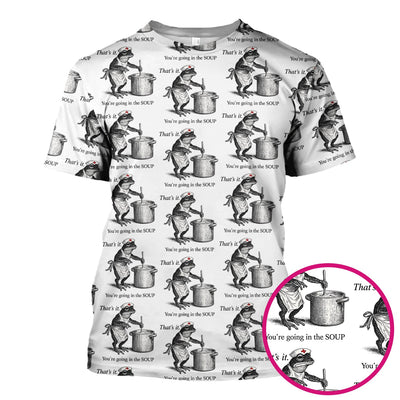 Funny Nurse Frog Cooking Soup Vintage Pattern Scrub Top, Comfortable Scrubs for Nurses