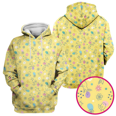 Whimsical Easter Bunny Eggs Pattern Scrub Top, Comfortable Scrubs for Nurses