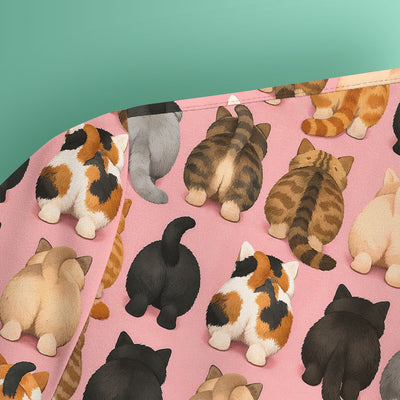 Cute Cats Back View Pattern Scrubs Top, Comfortable Scrubs for Nurses