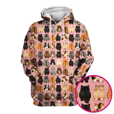 Cute Cats Back View Pattern Scrubs Top, Comfortable Scrubs for Nurses