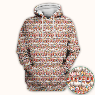 Easter Bunny Chicken Pattern Scrub Top, Comfortable Scrubs for Nurses