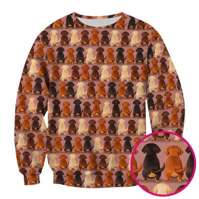 Cute Dachshund Butt Pattern All Over Print Scrubs Top, Comfortable Scrubs for Nurses