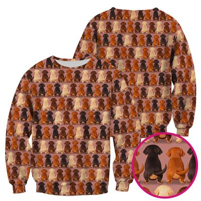 Cute Dachshund Butt Pattern All Over Print Scrubs Top, Comfortable Scrubs for Nurses