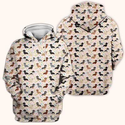 Easter Dachshund Dog Pattern Scrub Top, Comfortable Scrubs for Nurses