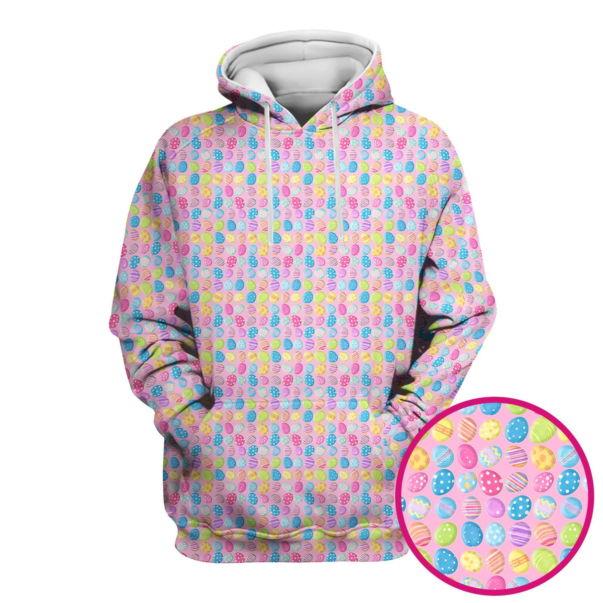 Colorful Easter Eggs Pattern Scrub Top, Comfortable Scrubs for Nurses