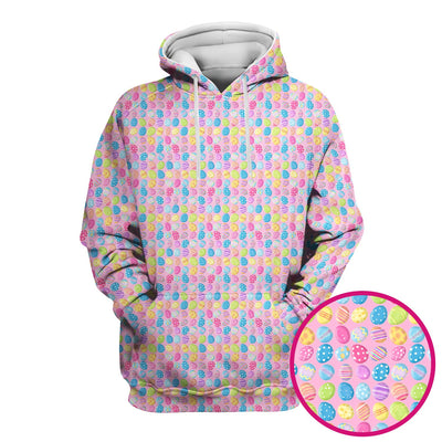 Colorful Easter Eggs Pattern Scrub Top, Comfortable Scrubs for Nurses