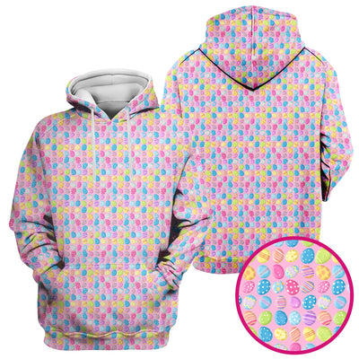 Colorful Easter Eggs Pattern Scrub Top, Comfortable Scrubs for Nurses