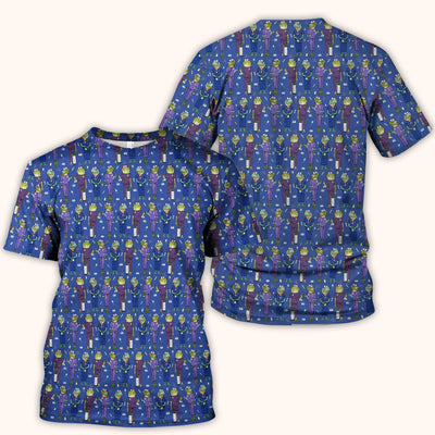 Funny Frog Nurse Pattern V Neck Scrub Top for Healthcare Workers