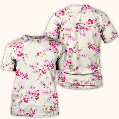 Elegant Cherry Blossom Floral Pattern Srubs, Comfortable Scrubs for Nurses