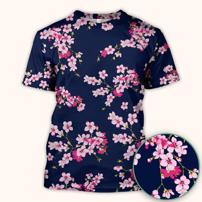 Elegant Cherry Blossom Floral Pattern Srubs, Comfortable Scrubs for Nurses