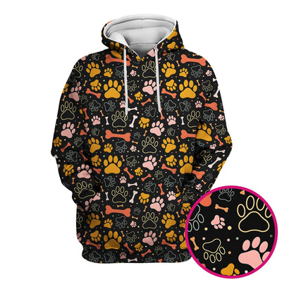 Cute Paw Print Dog Pattern Scrub Top, Comfortable Scrubs for Nurses