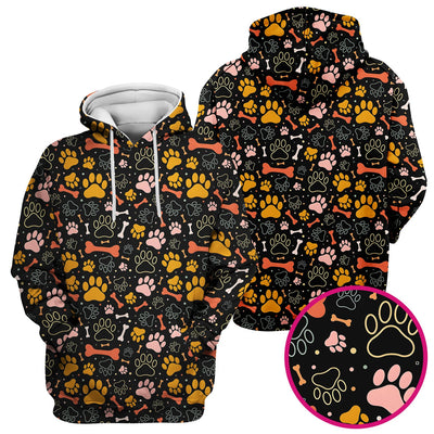 Cute Paw Print Dog Pattern Scrub Top, Comfortable Scrubs for Nurses