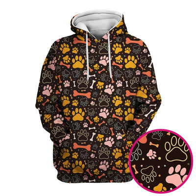 Cute Paw Print Dog Pattern Scrub Top, Comfortable Scrubs for Nurses