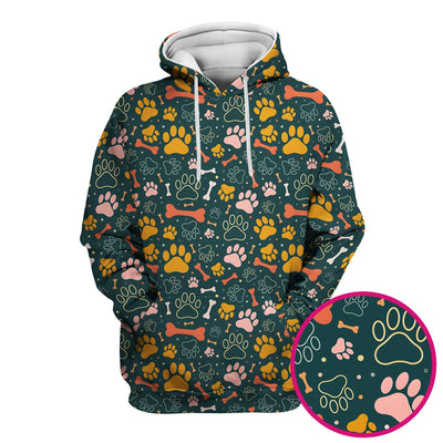Cute Paw Print Dog Pattern Scrub Top, Comfortable Scrubs for Nurses