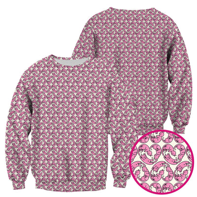 Cute Pink Cat Cartoon Pattern Scrub Top, Comfortable Scrubs for Nurses