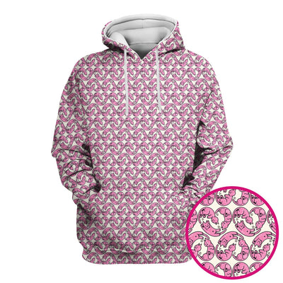 Cute Pink Cat Cartoon Pattern Scrub Top, Comfortable Scrubs for Nurses