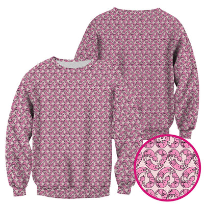 Cute Pink Cat Cartoon Pattern Scrub Top, Comfortable Scrubs for Nurses