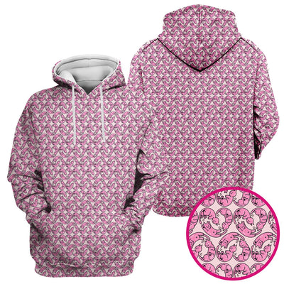 Cute Pink Cat Cartoon Pattern Scrub Top, Comfortable Scrubs for Nurses