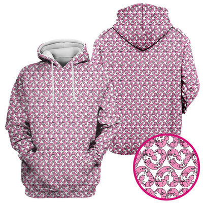 Cute Pink Cat Cartoon Pattern Scrub Top, Comfortable Scrubs for Nurses