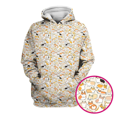 Cute Corgi Dog All Over Print Scrub Top, Comfortable Scrubs for Nurses