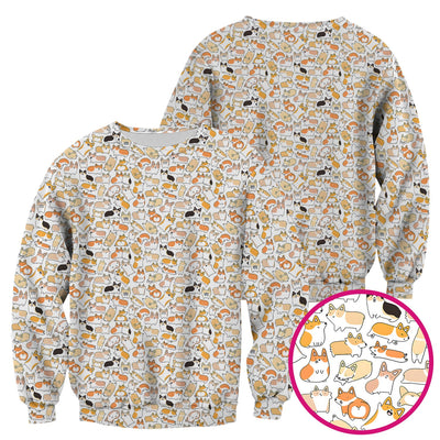 Cute Corgi Dog All Over Print Scrub Top, Comfortable Scrubs for Nurses