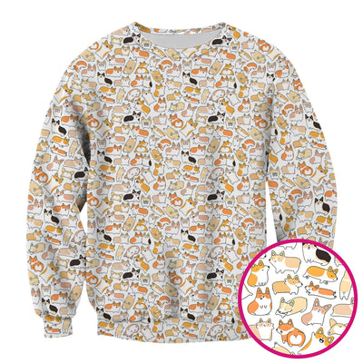 Cute Corgi Dog All Over Print Scrub Top, Comfortable Scrubs for Nurses