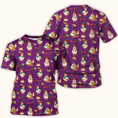 Funny Mardi Gras Rooster Cowboy Print Scrub Top, Comfortable Scrubs for Nurses