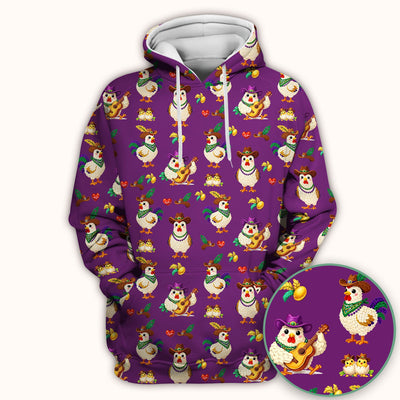 Funny Mardi Gras Rooster Cowboy Print Scrub Top, Comfortable Scrubs for Nurses
