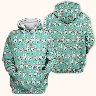 Playful Bunny Dentist Illustration Medical Scrub Top, Comfortable Scrubs for Nurses, Easter