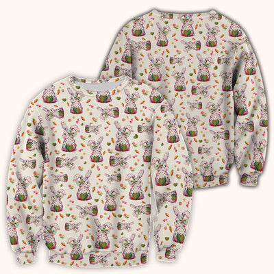 Cute Pastel Bunny Easter Pattern Scrub Top, Comfortable Scrubs for Nurses