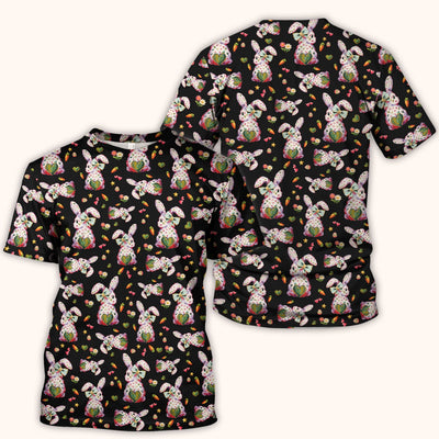 Cute Pastel Bunny Easter Pattern Scrub Top, Comfortable Scrubs for Nurses