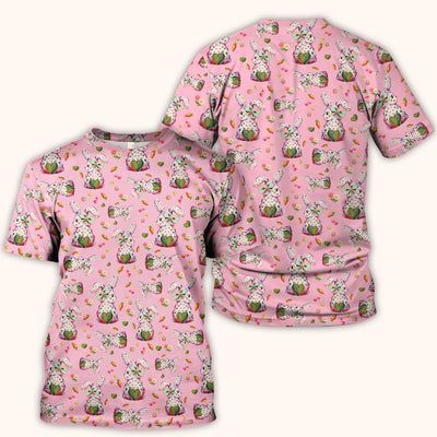 Cute Pastel Bunny Easter Pattern Scrub Top, Comfortable Scrubs for Nurses