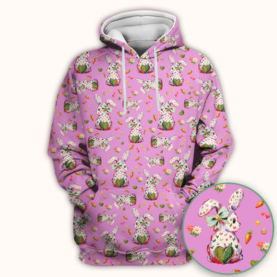 Cute Pastel Bunny Easter Pattern Scrub Top, Comfortable Scrubs for Nurses