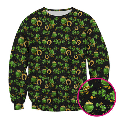 St. Patrick Shamrock Pattern Scrub Top, Comfortable Scrubs for Nurses