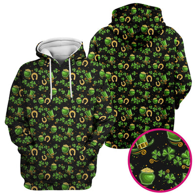 St. Patrick Shamrock Pattern Scrub Top, Comfortable Scrubs for Nurses